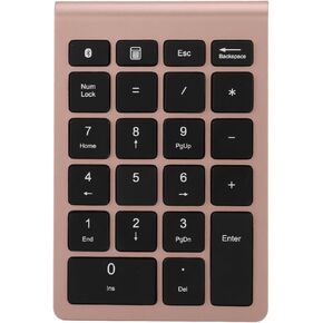 Numeric Keypad, 22 Keys Portable Number Keyboard, Finance Accountant External Keyboard for Computer Laptop, Scissor Foot Key Structure, Ergonomic Design (Rose Gold), Genericm4sug78f2h-14