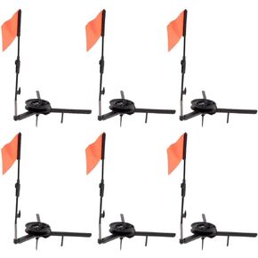 6X Ice Fishing Tip-Up with Orange Flag Foldable Ice
