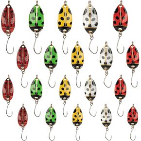 20Pcs Spoon Fishing Lures for Trout, Metal Hard Baits Single Hook Trout Lures, Mini Jigs Casting Spinner Trolling Spoon Lure for Bass Crappie Char Walleye Pike Perch (2g+2.8g+4g+4.8g)