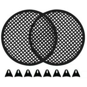 MK 2 Pack 18" INCH Grill Waffle Speaker SUB WOOFER Grills with Clips and Screw