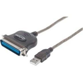 Manhattan USB to Parallel Printer Converter - USB/Centronics for Printer, Notebook - 5.91 ft - 1 x Type A Male USB - 1 x Centronics Male Parallel - 317016