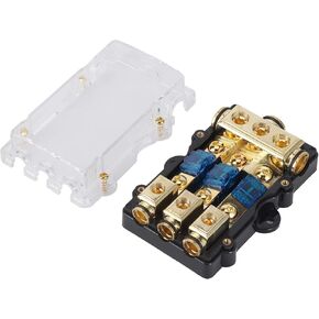 مربع مضخم صوت لتوزيع الطاقة في السيارة Universal 3 في 1 2GA/4GA إلى 6GA/8GA
