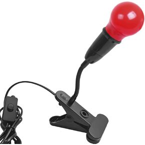 Darkroom Safe Light, Red LED Desk Lamp with Clip, 360 Degree Adjustable,Suitable for Processing B&W Film and B&W Print Paper (1W)