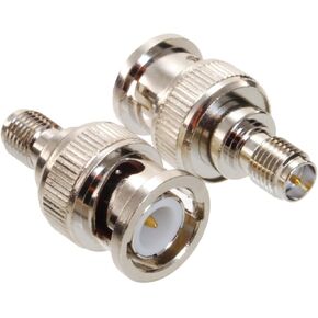 Cablesonline ، 2 عبوة RP-SMA أنثى مع دبوس الذكور إلى BNC Male Plug RF CoAxial Adapters ، RF-S123-2