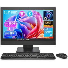 Dell Optiplex 5250 Computer All-In-One ، 21.5 "FHD AIO PC ، Intel Core I7-7700 3.6GHz ، 1TB SSD ، 16GB RAM ، HDMI ، DisplayPor