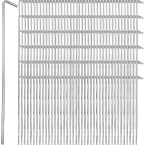 Leifide 150 Pack Tent Stakes 9 '' Hight Duty Metal Stakes for Stakes Ground Ground Gardenged Garden Fence Lawn Hooks Synd Sake Camping Decorts Outdoor Decords