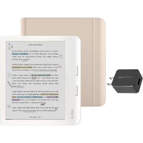 Kobo Libra Colour White eReader with Case Bundle