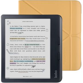 Kobo Libra Colour Black eReader with Case Bundle