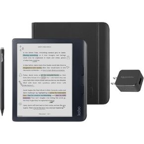 Kobo Libra Colour Black eReader with Case Bundle