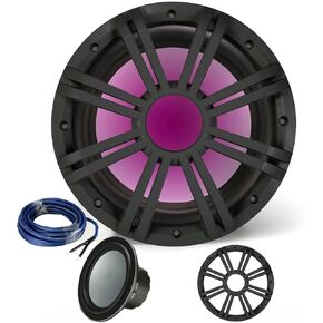Kicker 10 Inch Marine Subwoofer with RGB LED Charcoal Grille