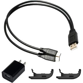 Alpha 300 TT25 Charging Bundle, Includes AC Wall Plug, USB to USB-C Splitter and Two TT25 Charging Clips