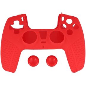 حالة السيليكون لوحدة التحكم في ألعاب PS5 Battletron Red