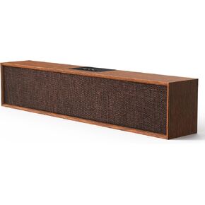 Retro Computer Speakers - Wooden Sound Bar with Bluetooth 5.3 & USB Connectivity | Universal Compatibility for PC, Desktop, Laptop, Monitor, Tablet & Smartphone