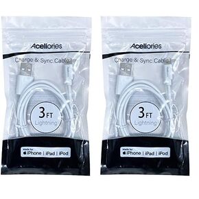 اكسيلوريس MFI 3 قدم. كابل لايتنينج إلى USB، أبيض