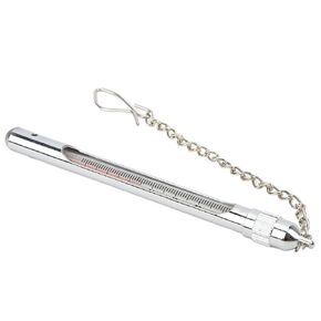 Fishing Thermometer, Stream Water Temperature Measurement Tools Fly Encased Metal with External Rotating Handle Outdoor Metal Portable Anglers Vest Pack Tool Gear Accessories Strea