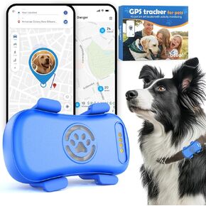 GPS Pet Tracker，Real-time Tracker for Dogs，Activity & Fitness Monitor，Virtual Fence，Waterproof，LED Light