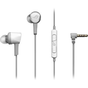 ASUS ROG Cetra II Core Moonlight White in-Ear Gaming Earbuds | Liquid Silicone Rubber Drivers, 90° Cable Connector, Hi-Res Audio, 3.5 mm, for PC, Mac, PS4, PS5, Xbox One, Switch and Mobile Devices