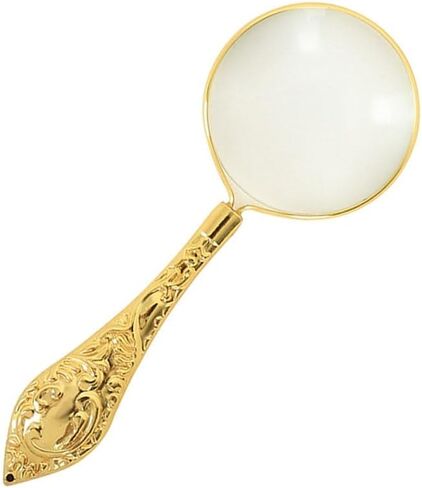 Handheld Flower Handle Magnifying Glass European Relief Pattern Handle Magnifying Glass in Saudi Arabia
