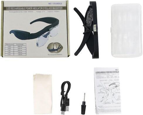 5 Sets of Eyeglass Magnifying Glasses with Different Magnifications, Charging Version in Saudi Arabia
