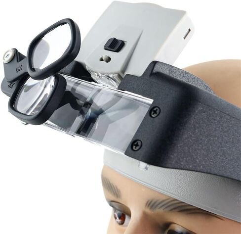 Wearing Electronic LED Repair Magnifying Glasses Reading Magnifying Glasses Acrylic Lenses in Saudi Arabia