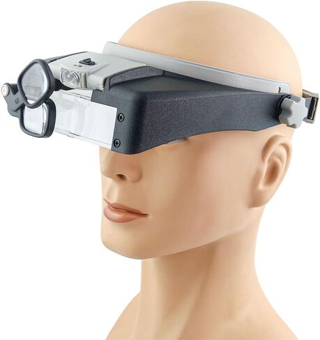 Wearing Electronic LED Repair Magnifying Glasses Reading Magnifying Glasses Acrylic Lenses in Saudi Arabia