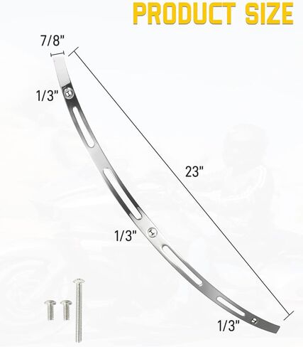 ANONEMOTO Slotted Windshield Trim Chrome Polished Stainless Windshield Trim Compatible for Harley Davidson 1996-2013 Electra Glide Ultra Classic Street Glide Stainless CNC Cut in Kuwait