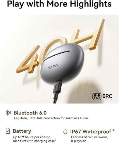 BASEUS BOWIE MC1 PRO OPEN CLIP-ON HEARSONES ، HI-RES LDAC & HIFI4 ACOUSTIC SOUND ، 5G GROFITION ULTRA Lightwight ، Superbass 2.0 ، DNN 4-MIC AI CLAW in Saudi Arabia