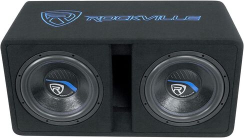 Rockville DV12K51 Dual 12 "K5 2800W SUPWOOFERS 1-OHM ، العلبة المتنافسة ، باس عميق ، بناء متين ، لعشاق صوت السيارات in Kuwait