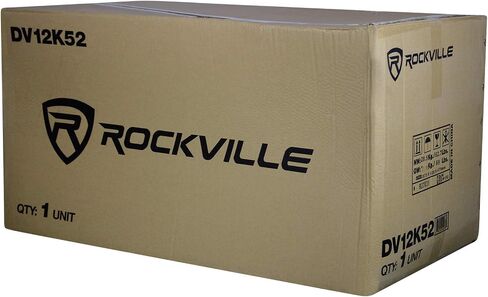 Rockville DV12K52 مكبرات صوت سيارة مزدوجة مقاس 12 بوصة K5 مع حاوية فتحات تهوية، 2 أوم in Kuwait