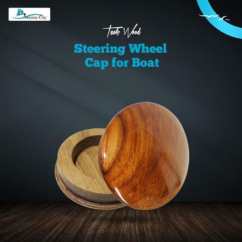 MARINE CITY Genuine Teak Center Cap Wood Durable Strong Centre Cap (2-3/4 inches) for Marine Destroyer Steel Wheels Marines Boats Yachts Hardware Accessories (Pack of 1) in Saudi Arabia