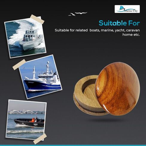MARINE CITY Genuine Teak Center Cap Wood Durable Strong Centre Cap (2-3/4 inches) for Marine Destroyer Steel Wheels Marines Boats Yachts Hardware Accessories (Pack of 1) in Saudi Arabia
