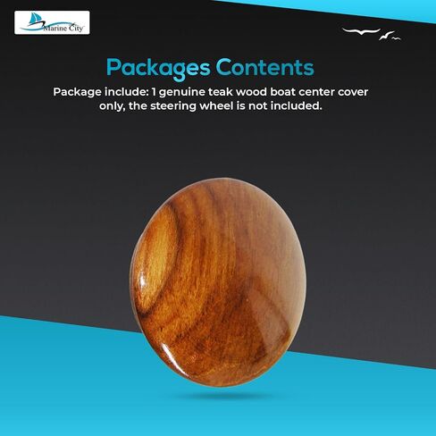 MARINE CITY Genuine Teak Center Cap Wood Durable Strong Centre Cap (2-3/4 inches) for Marine Destroyer Steel Wheels Marines Boats Yachts Hardware Accessories (Pack of 1) in Saudi Arabia