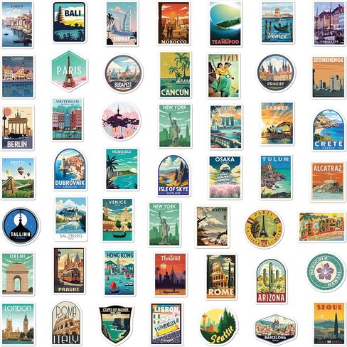 BEATRI USA 4th of July Sticker 50Pcs American Patriotic Stickers Independence Day Vinyl Waterproof for Water Bottles Laptop Decals Stickers Decoration Laptop, Skateboard in Saudi Arabia