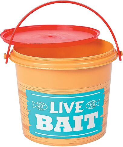 Fun Express Little Fisherman Live Bait Pails with Lids – Perfect for Fishing Party Supplies – Themed Events Outdoor Adventures and Kids’ Party Favors – Blue Color Fun and Functional – 12 Pieces in Saudi Arabia