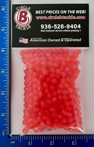 Fishing Beads - 4mm, 6mm, 8mm - USA Made - 100-1000 Pack - Hard Plastic - Saltwater & Freshwater Compatible in Saudi Arabia