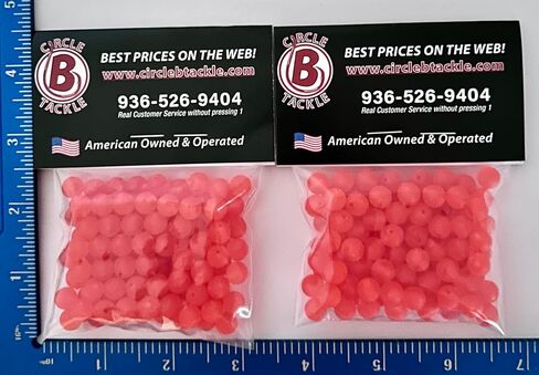 Fishing Beads - 4mm, 6mm, 8mm - USA Made - 100-1000 Pack - Hard Plastic - Saltwater & Freshwater Compatible in Saudi Arabia
