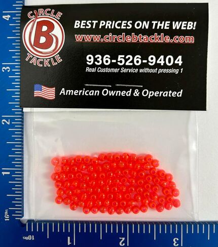 Fishing Beads - 4mm, 6mm, 8mm - USA Made - 100-1000 Pack - Hard Plastic - Saltwater & Freshwater Compatible in Saudi Arabia