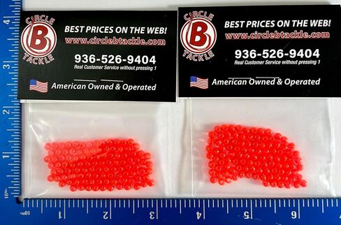 Fishing Beads - 4mm, 6mm, 8mm - USA Made - 100-1000 Pack - Hard Plastic - Saltwater & Freshwater Compatible in Saudi Arabia