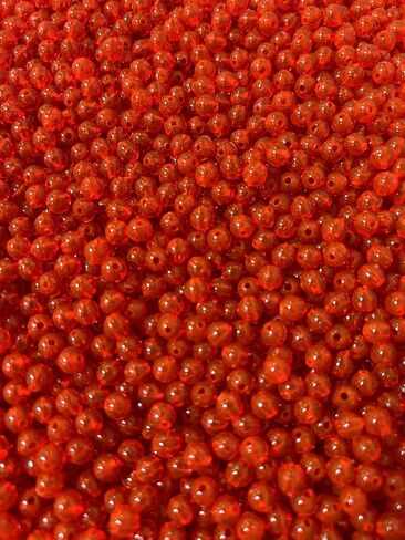 Fishing Beads - 4mm, 6mm, 8mm - USA Made - 100-1000 Pack - Hard Plastic - Saltwater & Freshwater Compatible in Saudi Arabia