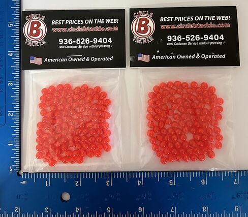 Fishing Beads - 4mm, 6mm, 8mm - USA Made - 100-1000 Pack - Hard Plastic - Saltwater & Freshwater Compatible in Saudi Arabia