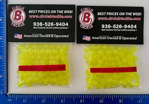 Fishing Beads - 4mm, 6mm, 8mm - USA Made - 100-1000 Pack - Hard Plastic - Saltwater & Freshwater Compatible in Saudi Arabia