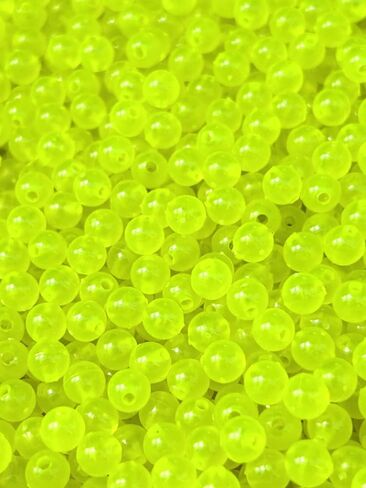 Fishing Beads - 4mm, 6mm, 8mm - USA Made - 100-1000 Pack - Hard Plastic - Saltwater & Freshwater Compatible in Saudi Arabia