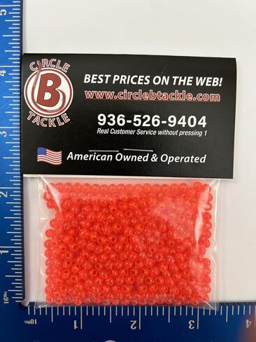 Fishing Beads - 4mm, 6mm, 8mm - USA Made - 100-1000 Pack - Hard Plastic - Saltwater & Freshwater Compatible in Saudi Arabia