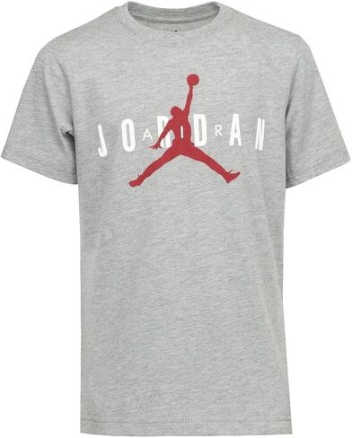 قمصان وتي شيرتات رياضية للأولاد من Jordan Aj1 Takeoff مقاس M، اللون: رمادي فاتح/أحمر ساخن/أبيض نقي-رمادي in Saudi Arabia
