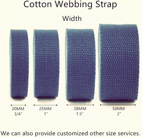Cotton Webbing Straps for Bags, 5 Yard Cotton Strap for Tote Canvas Bags Crafts Sewing in Saudi Arabia