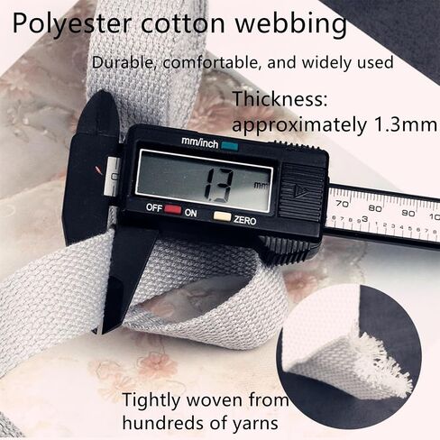 Cotton Webbing Straps for Bags, 5 Yard Cotton Strap for Tote Canvas Bags Crafts Sewing in Saudi Arabia