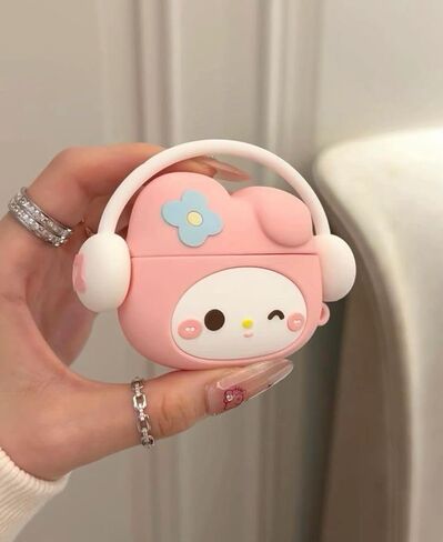 Compatible with AirPods 4 Case Cover 2024 with Cleaning Kit,Cartoon Kawaii for AirPods 4th Generation Case Silicone case for Apple Airpods 4 with Keychain for Women Girls (Kitty White) in Saudi Arabia