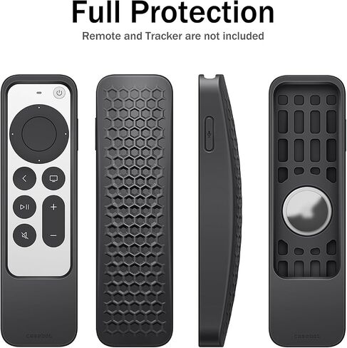 Fintie 2-in-1 Protective Case for 2021 2022 Apple TV Siri Remote and Apple AirTag - Lightweight Anti Slip Shockproof Cover for Apple TV 4K / HD Siri Remote Controller (2nd Gen / 3rd Gen), SkyBlue Glow in Saudi Arabia