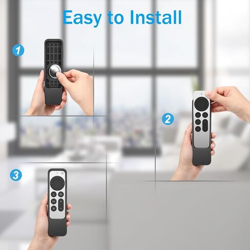 Fintie 2-in-1 Protective Case for 2021 2022 Apple TV Siri Remote and Apple AirTag - Lightweight Anti Slip Shockproof Cover for Apple TV 4K / HD Siri Remote Controller (2nd Gen / 3rd Gen), SkyBlue Glow in Saudi Arabia