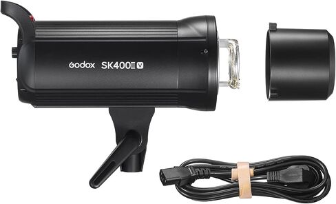 Godox SK400II-V Upgraded Studio Flash Light 400Ws Power 5600±200K Strobe Light Built-in 2.4G Wireless X System with LED Modeling Lamp Bowens Mount Photography Flashes for Advertising Photography in Kuwait
